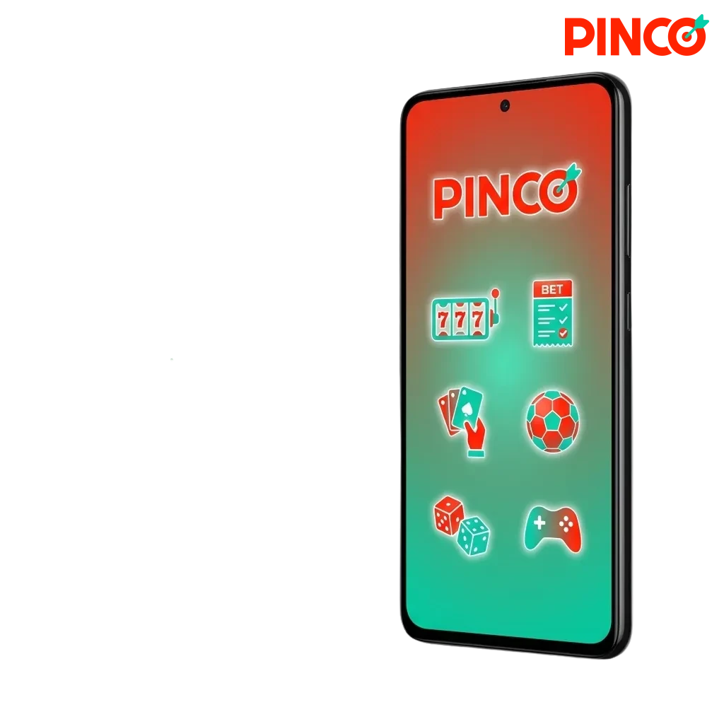 Application mobile Pinco pour Android offrant paris sportifs et jeux de casino avec installation gratuite et rapide