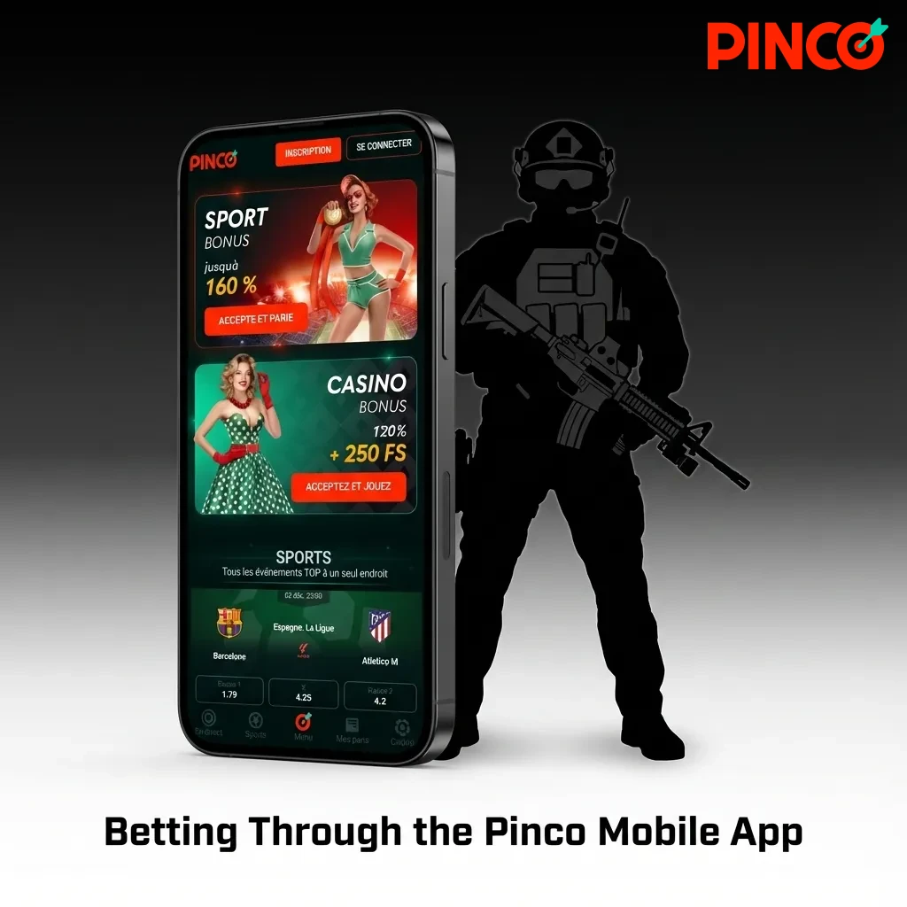 Smartphone displaying Pinco betting app interface with live CS2 esports odds and tournament match selections