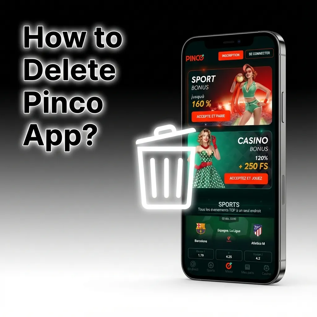 User uninstalling Pinco app from smartphone home screen by long-pressing icon