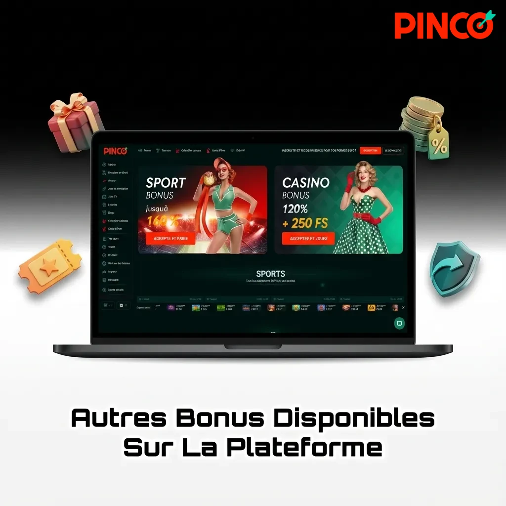 Platform displaying various casino bonuses including weekly reload, cashback, loyalty program, and birthday rewards