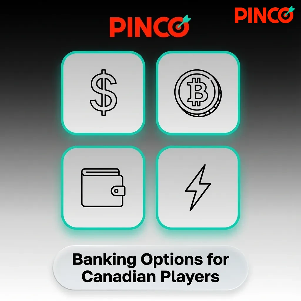 Secure payment methods for Canadian players including Interac, credit cards, Bitcoin, and e-wallets with transaction times