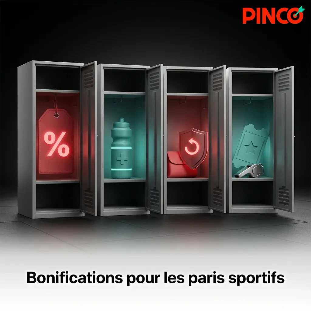 Sports betting bonuses including welcome offer, weekly free bet, accumulator insurance, and cricket/esports promotions