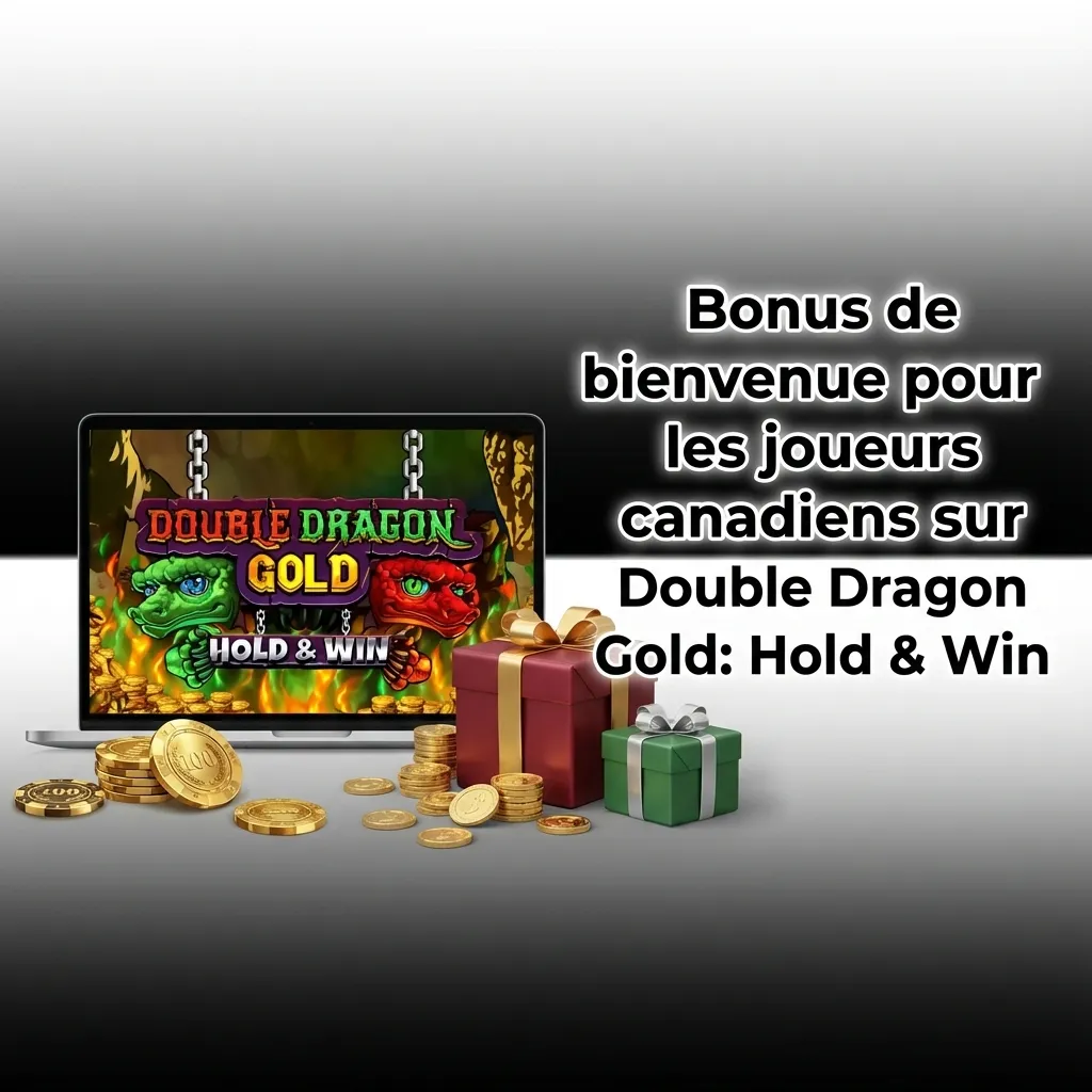 Pinco casino welcome bonus offer for Canadian players featuring Double Dragon Gold: Hold & Win slot game with free spins.