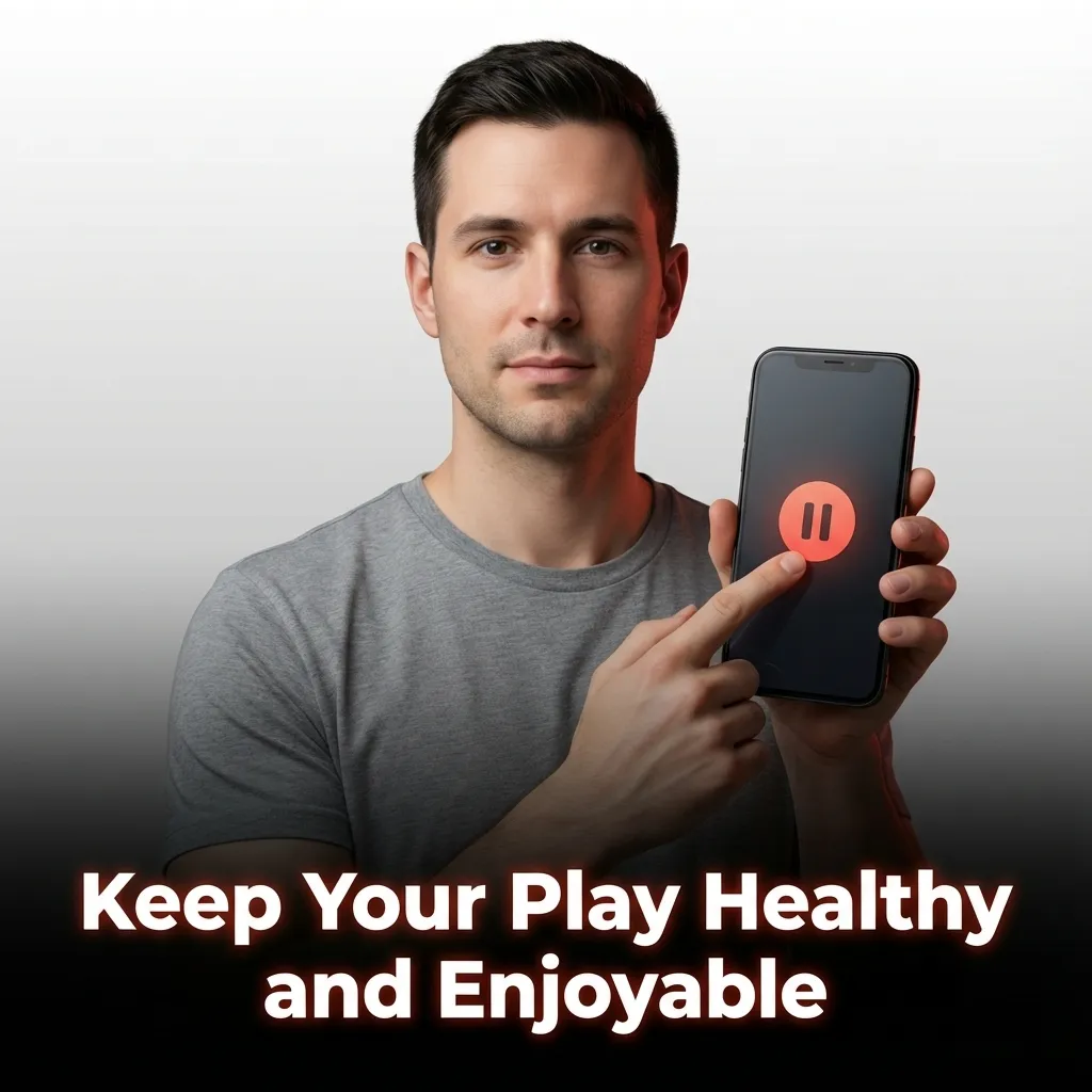 High-volatility slot game with cascading reels and multipliers; player using responsible gaming tools to set limits