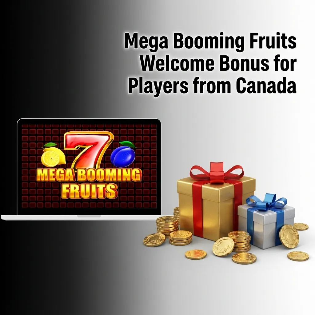 Canadian players receive 120% bonus up to C$7,500 plus 250 free spins on first deposit at Mega Booming Fruits casino