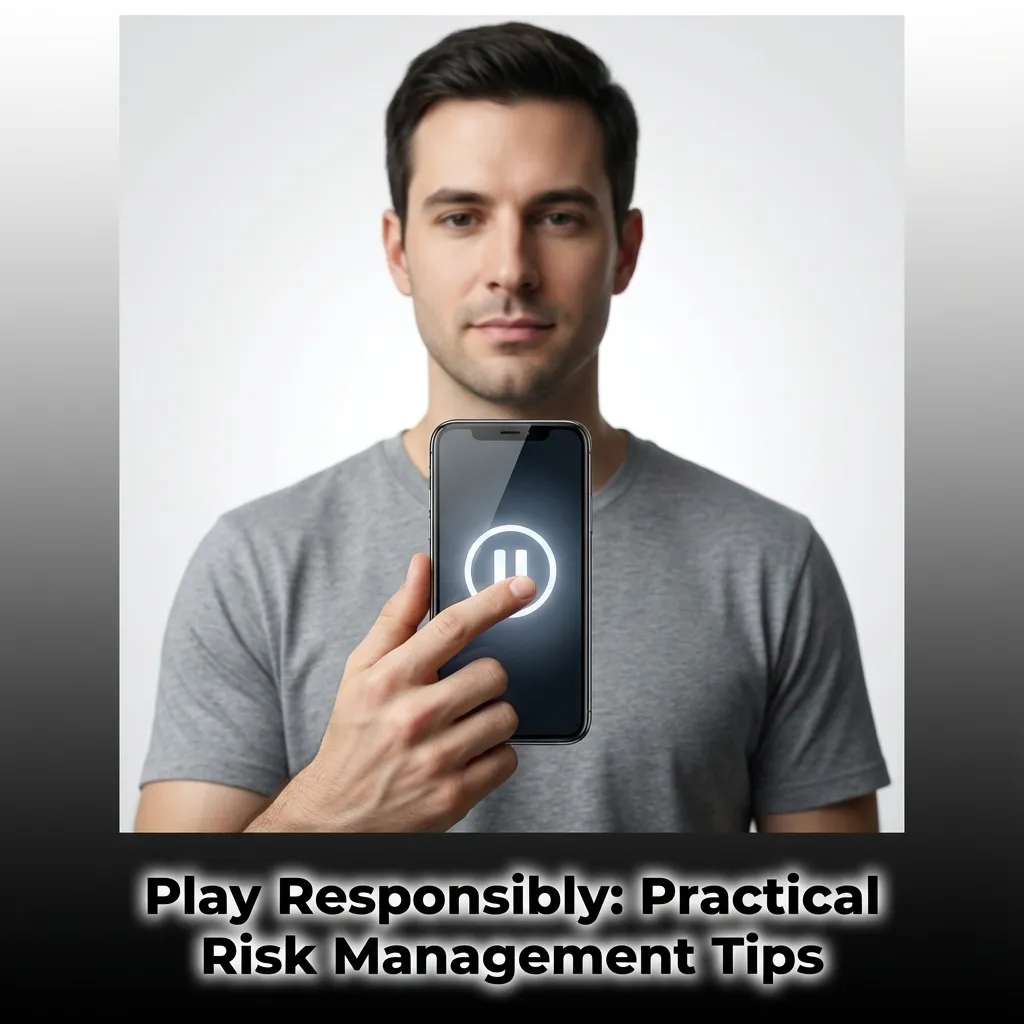 Person setting gambling budget limits on smartphone screen with calculator and clock showing responsible gaming practices