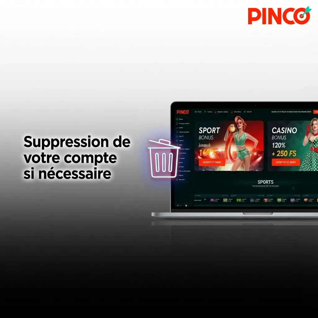 Account deletion interface showing permanent closure steps with warning about irreversible loss of bonuses and history