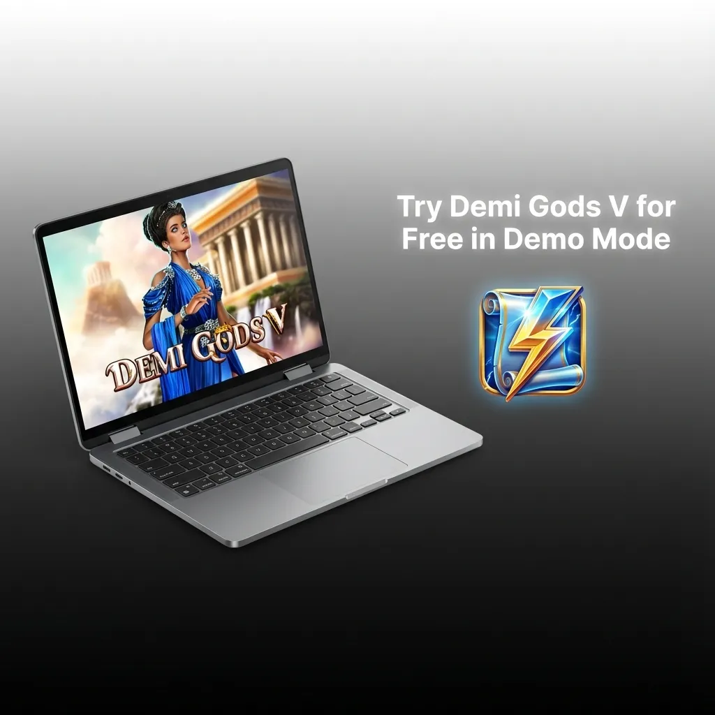 Player testing Demi Gods V slot game in free demo mode with virtual credits on Pinco casino platform