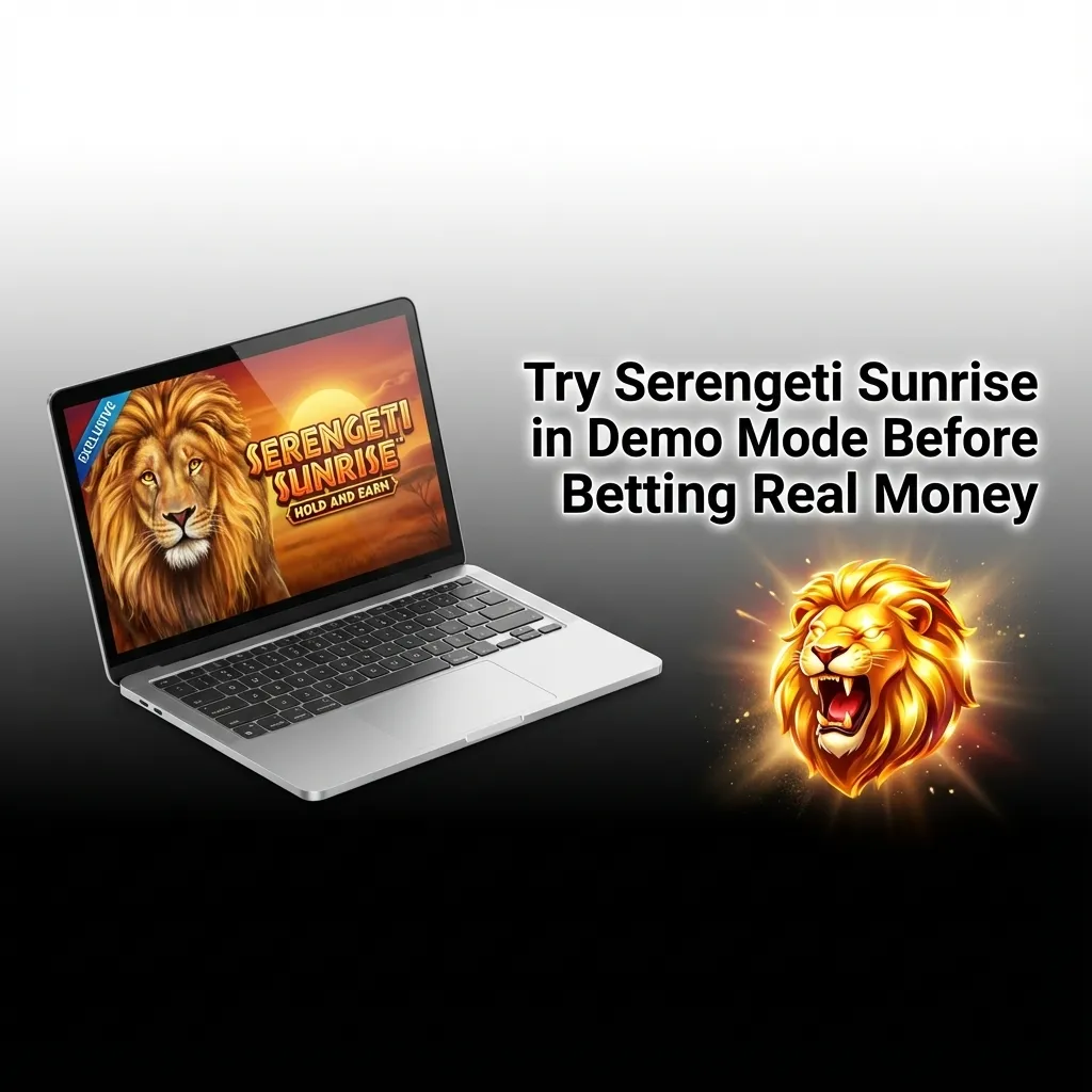 Serengeti Sunrise slot game demo mode interface showing virtual credits and gameplay features on Pinco casino platform