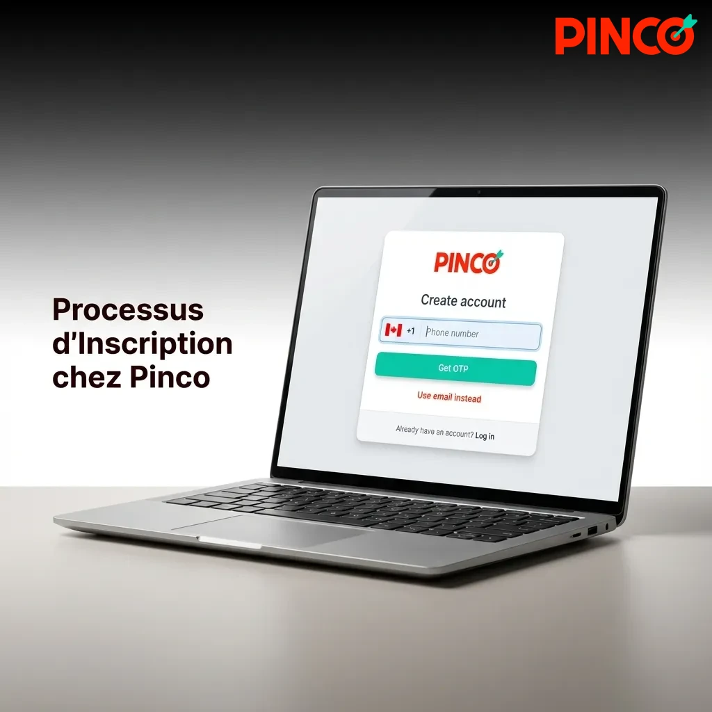 Étapes du processus d'inscription Pinco : formulaire, informations personnelles, vérification et premier dépôt