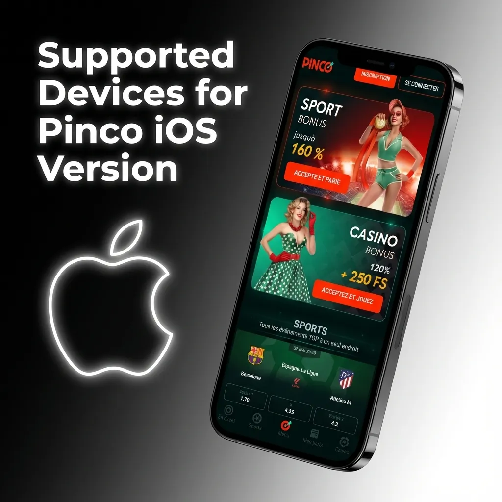 iPhones and iPads compatible with Pinco iOS app, including iPhone 12-15 series and iPad models requiring iOS 11.0+