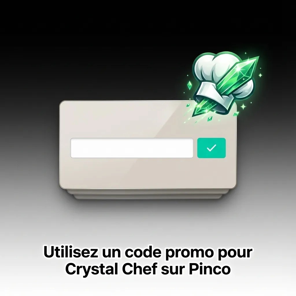 Code promo CRYSTALVIP pour Crystal Chef sur Pinco offrant 50 tours gratuits supplémentaires au bonus de bienvenue