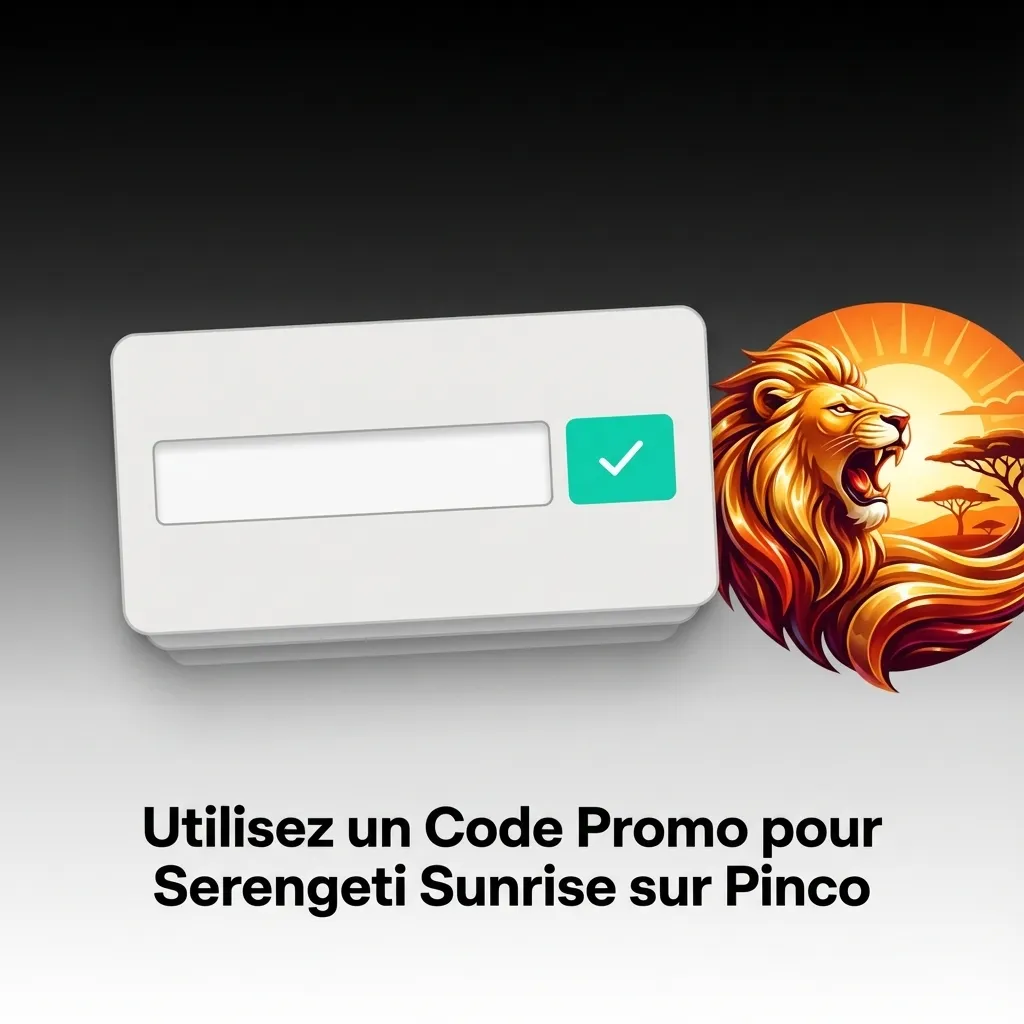 Promo code SUNRISE2024 displayed for Serengeti Sunrise slot game on Pinco casino for Canadian players
