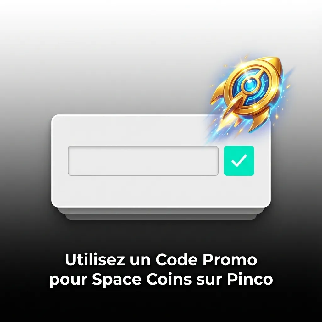 Joueur entrant le code promo SPACEBOOST sur Pinco pour débloquer des bonus et tours gratuits pour Space Coins