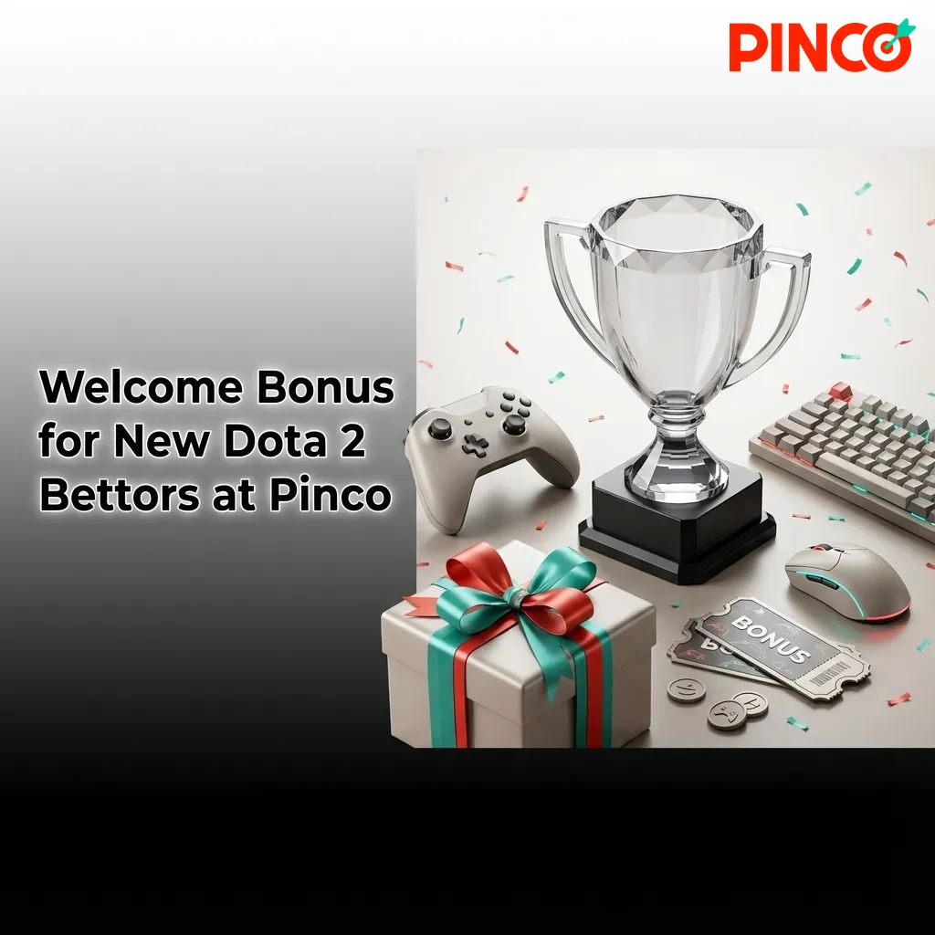 Pinco welcome bonus offers for new Dota 2 bettors in Canada with deposit match percentages and free spins displayed