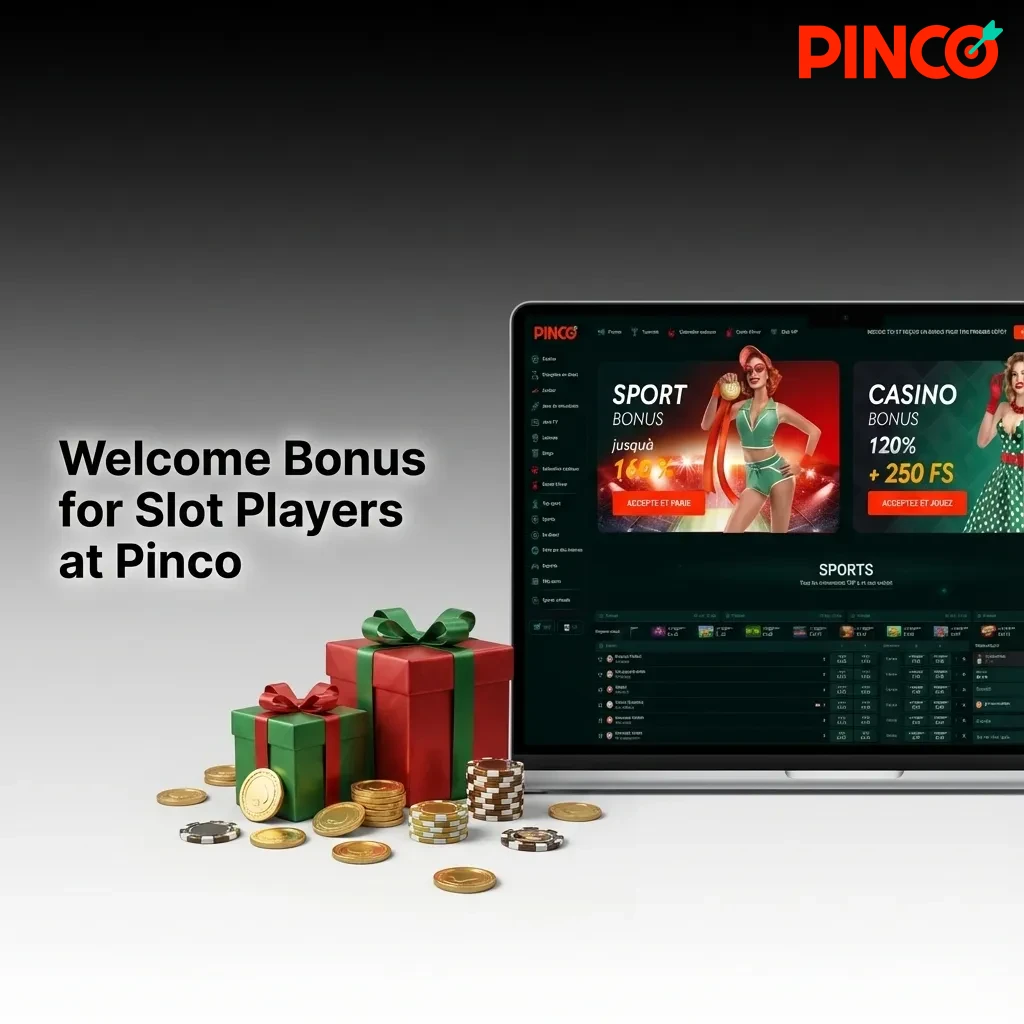 Pinco casino welcome bonus offering 120% match up to C$7,500 plus 250 free spins for new slot players